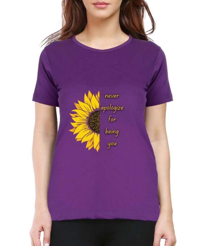 never apologize | tee for women