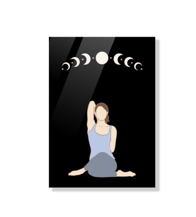 Arcylic poster | Boho yoga art - sunny buttons