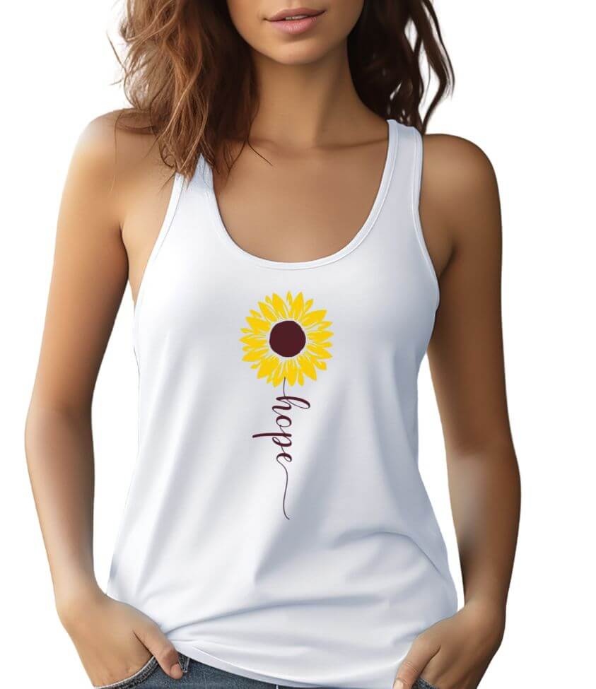 stylish tank top | hope | pink