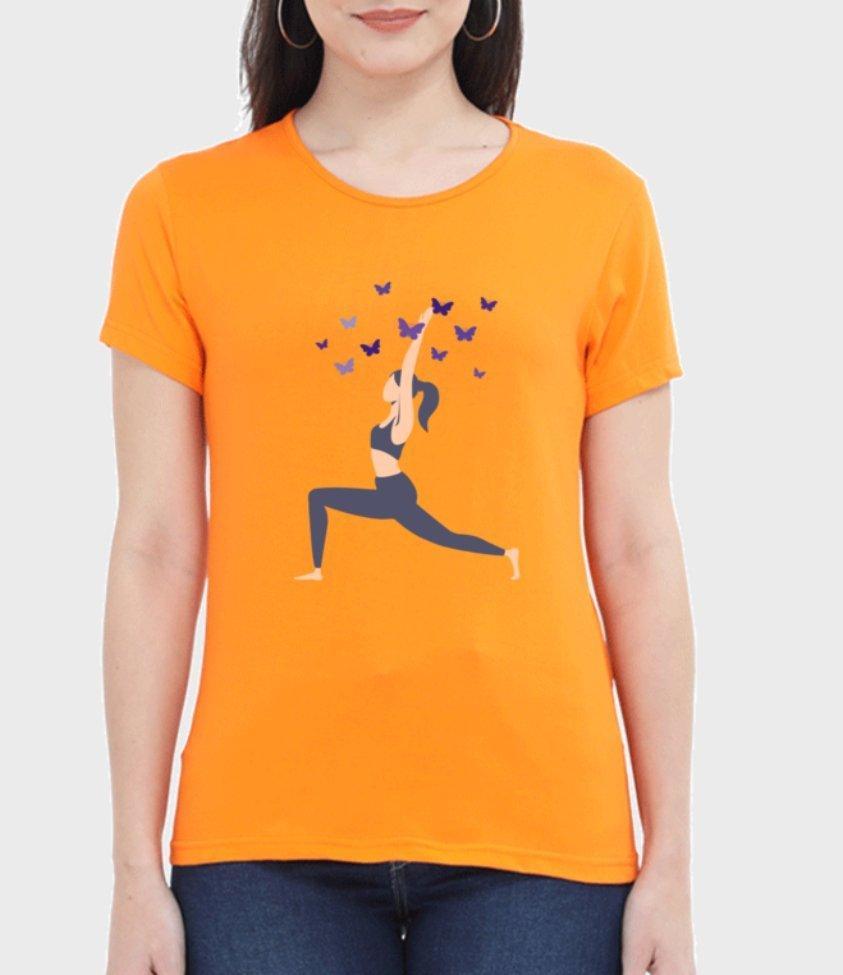yoga | womens tee - sunny buttons