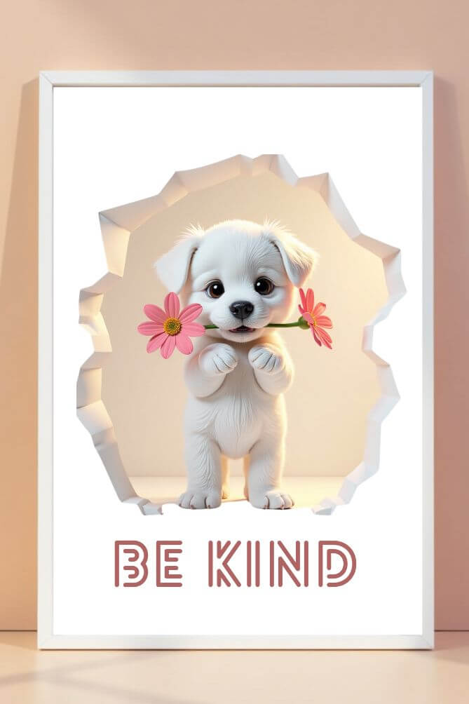3D | art frame | be kind