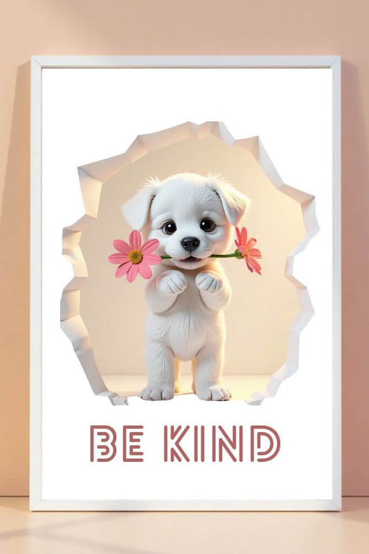 3D | art frame | be kind