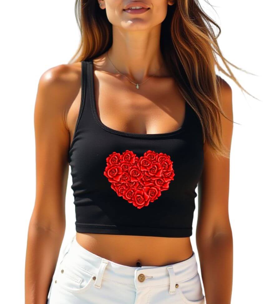 cute roses | crop tank