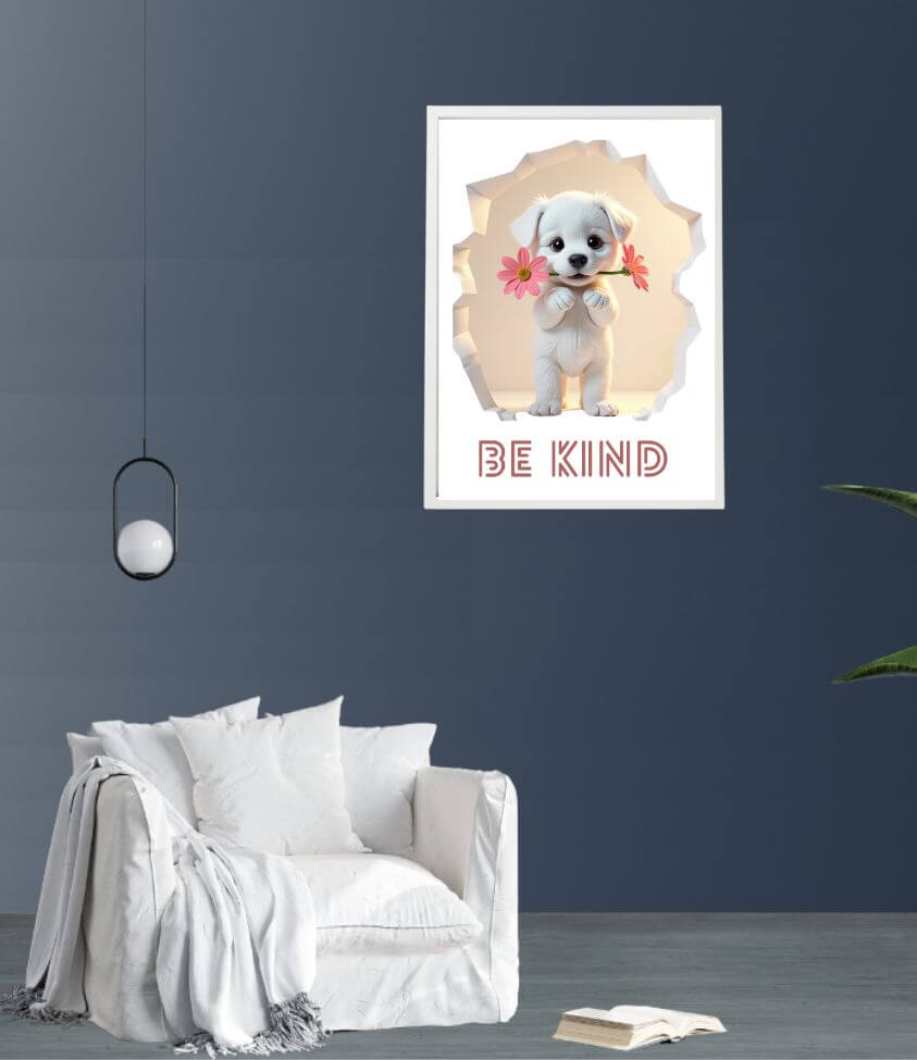 3D | art frame | be kind