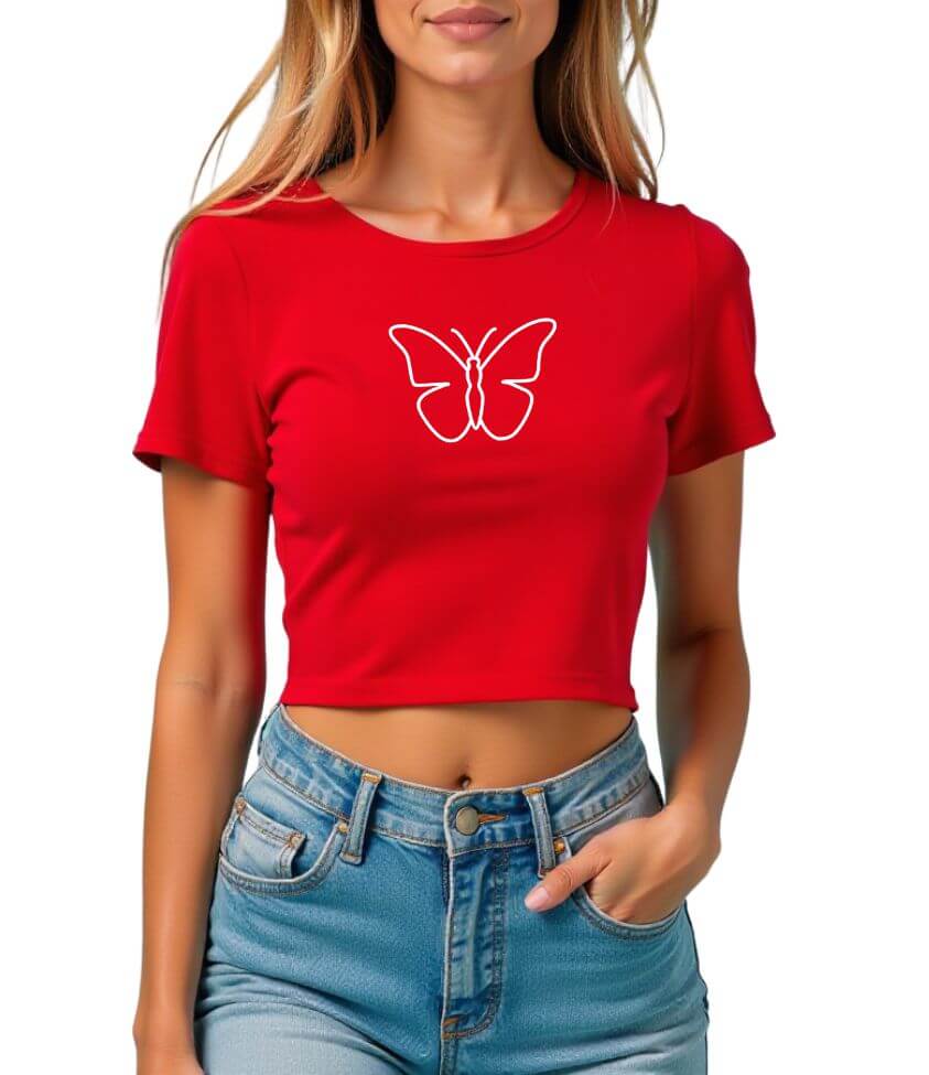 cute butterfly | crop top