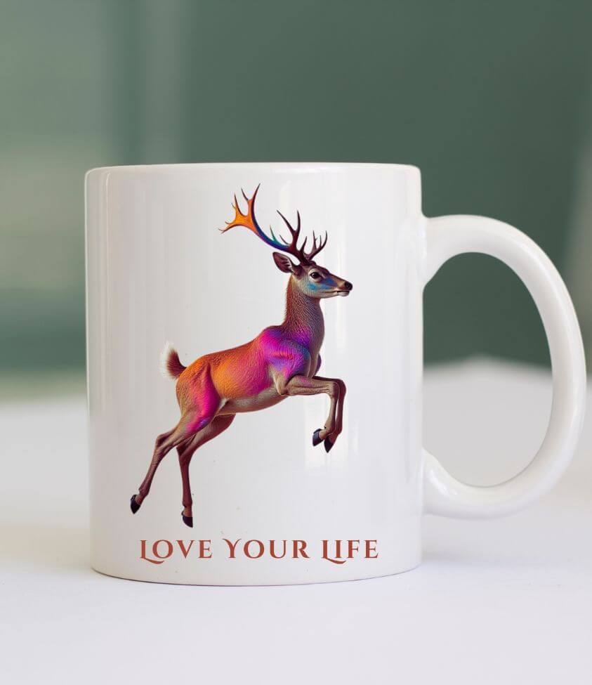 cute deer | coffee mug | love your life