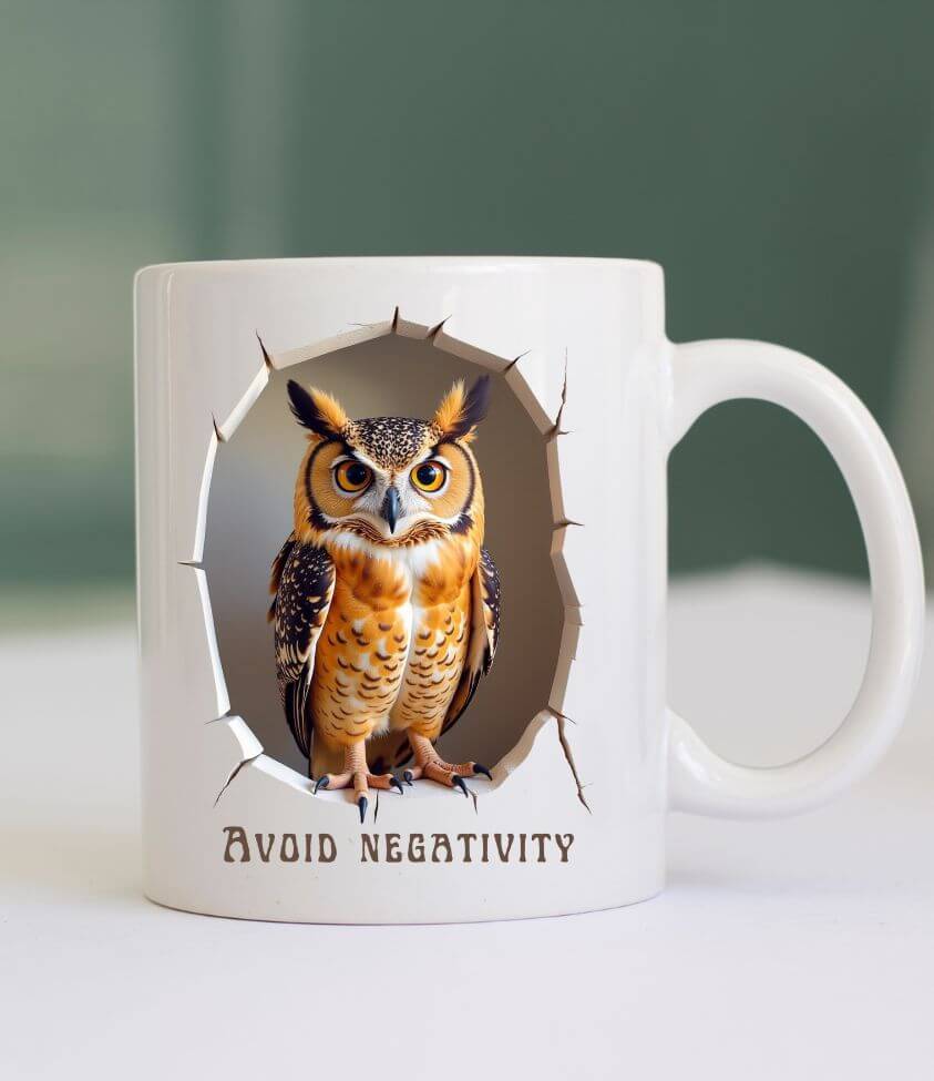 3D Coffee mug | Avoid negativity