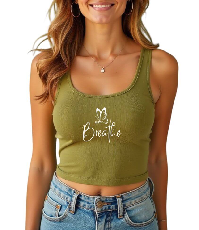just breathe | crop top
