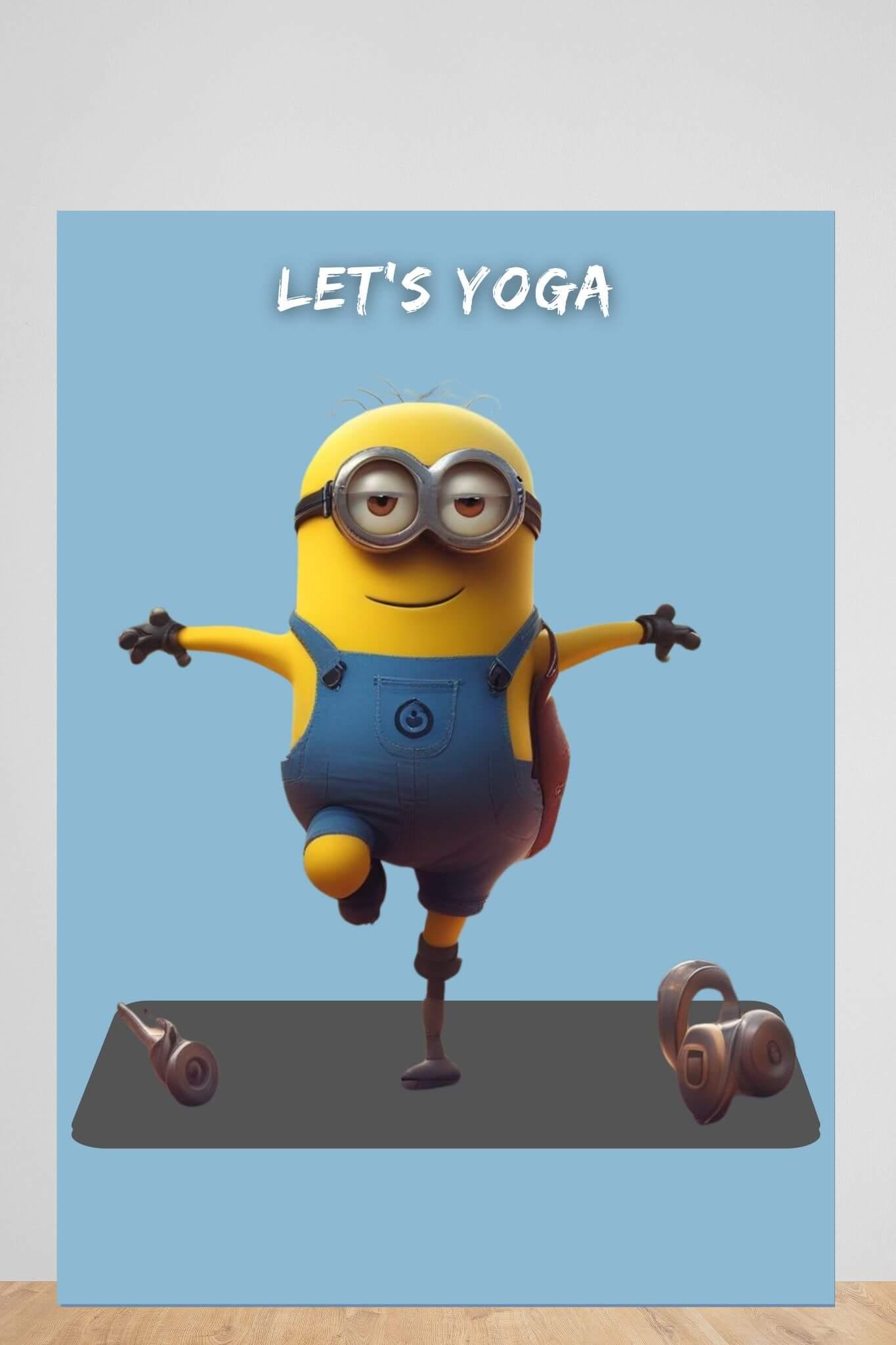 cute minion | yoga | poster