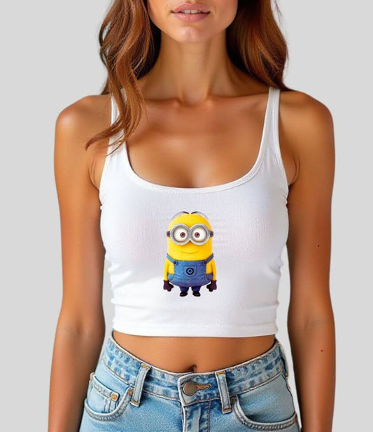 cute minion | crop tank