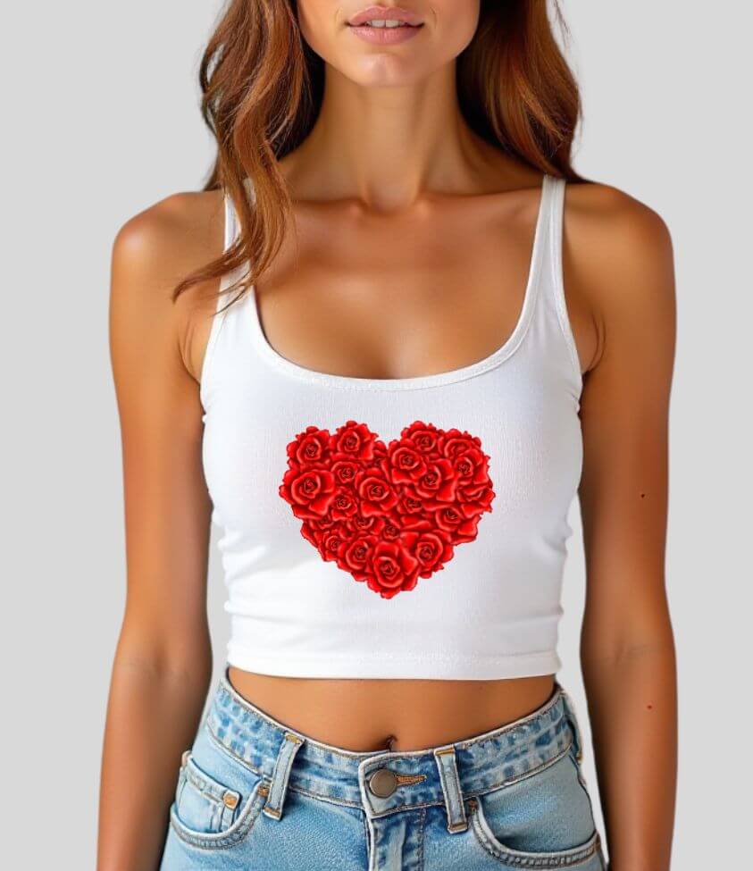 cute roses | crop tank