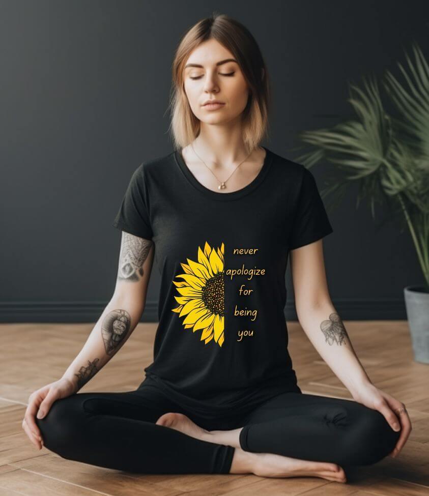 never apologize | tee for women