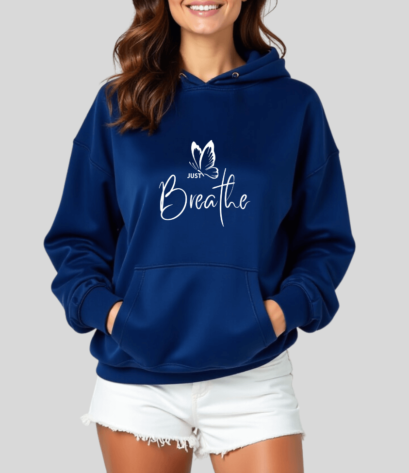 just breathe hoodie