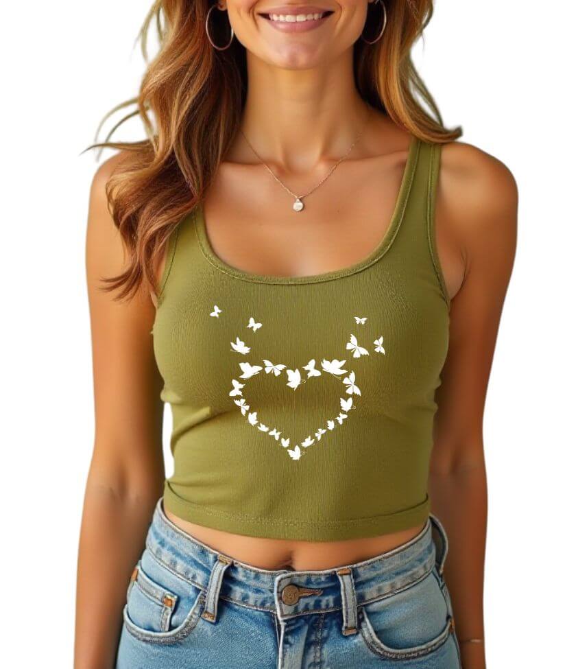 cute butterflies | crop top