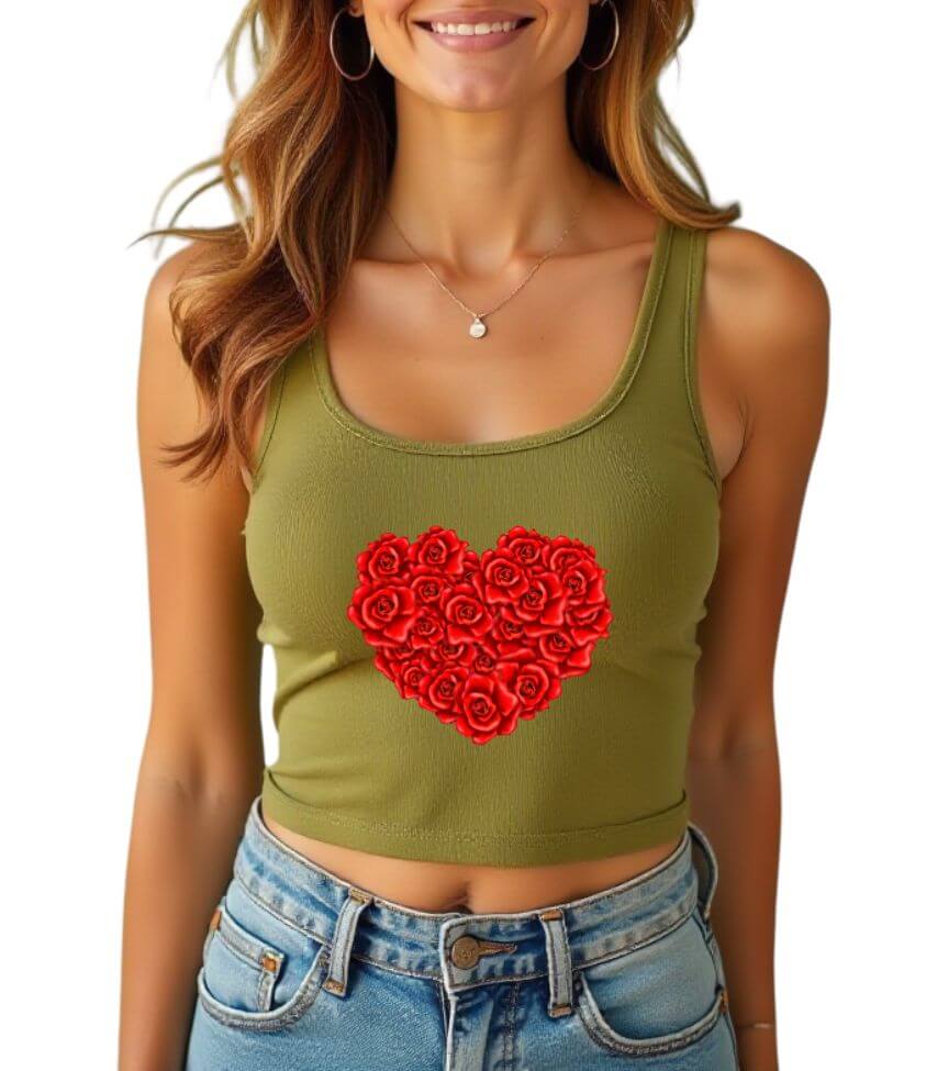 cute roses | crop tank