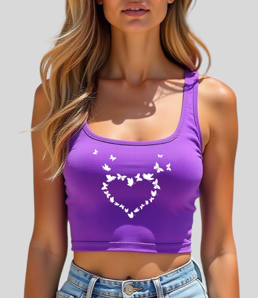 cute butterflies | crop top