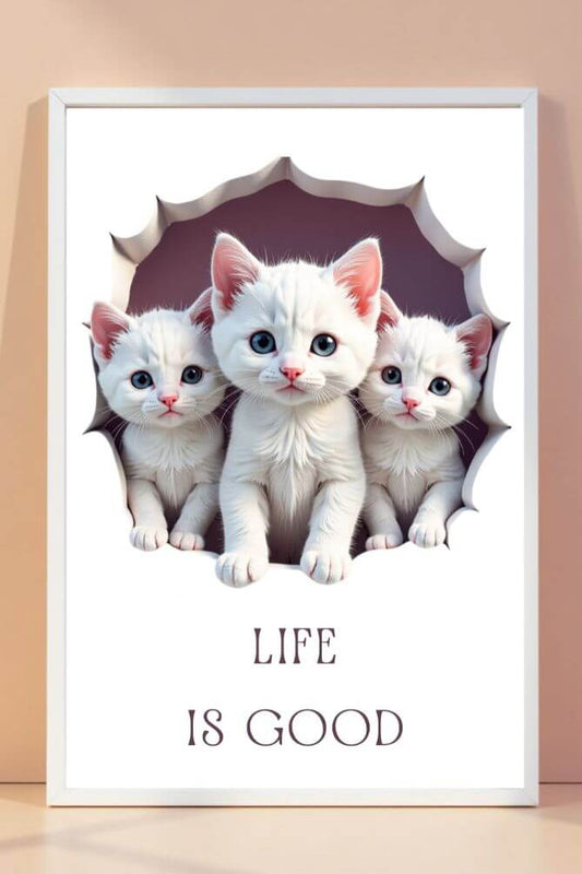 3D | kittens | art frame