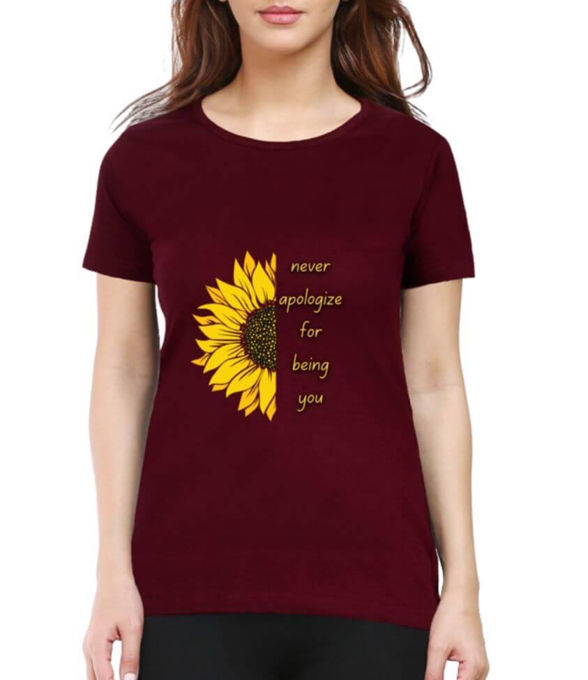never apologize | tee for women