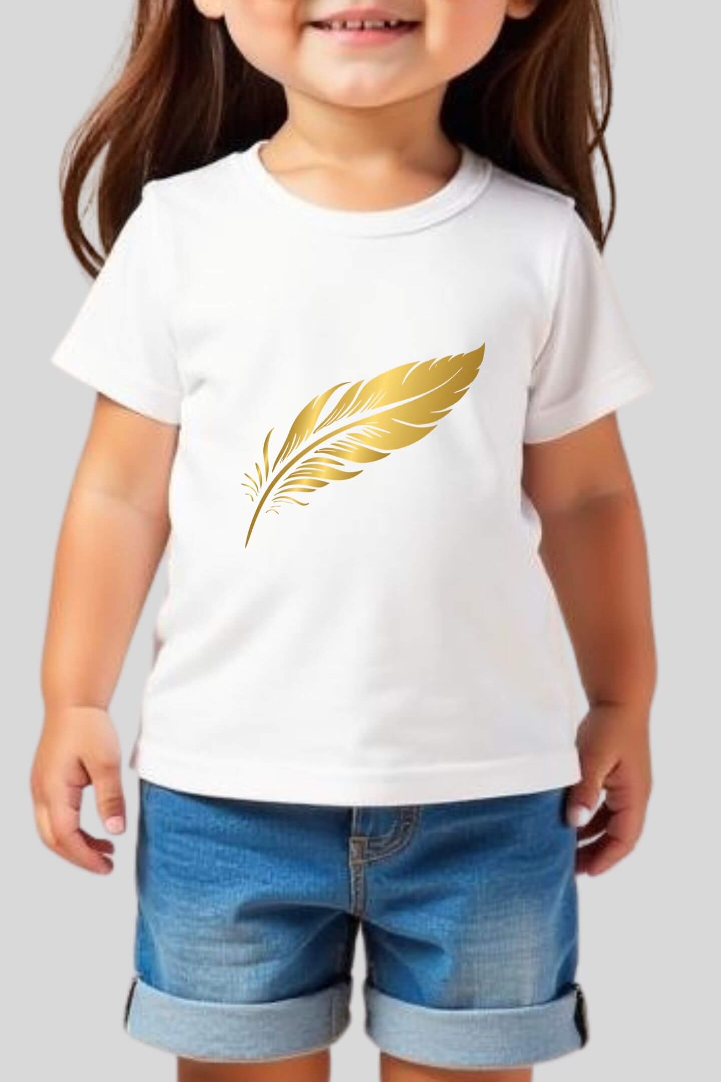 cute feather | tee | girls