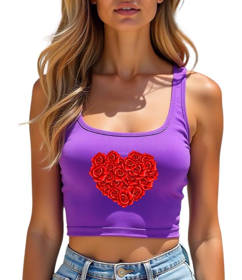 cute roses | crop tank