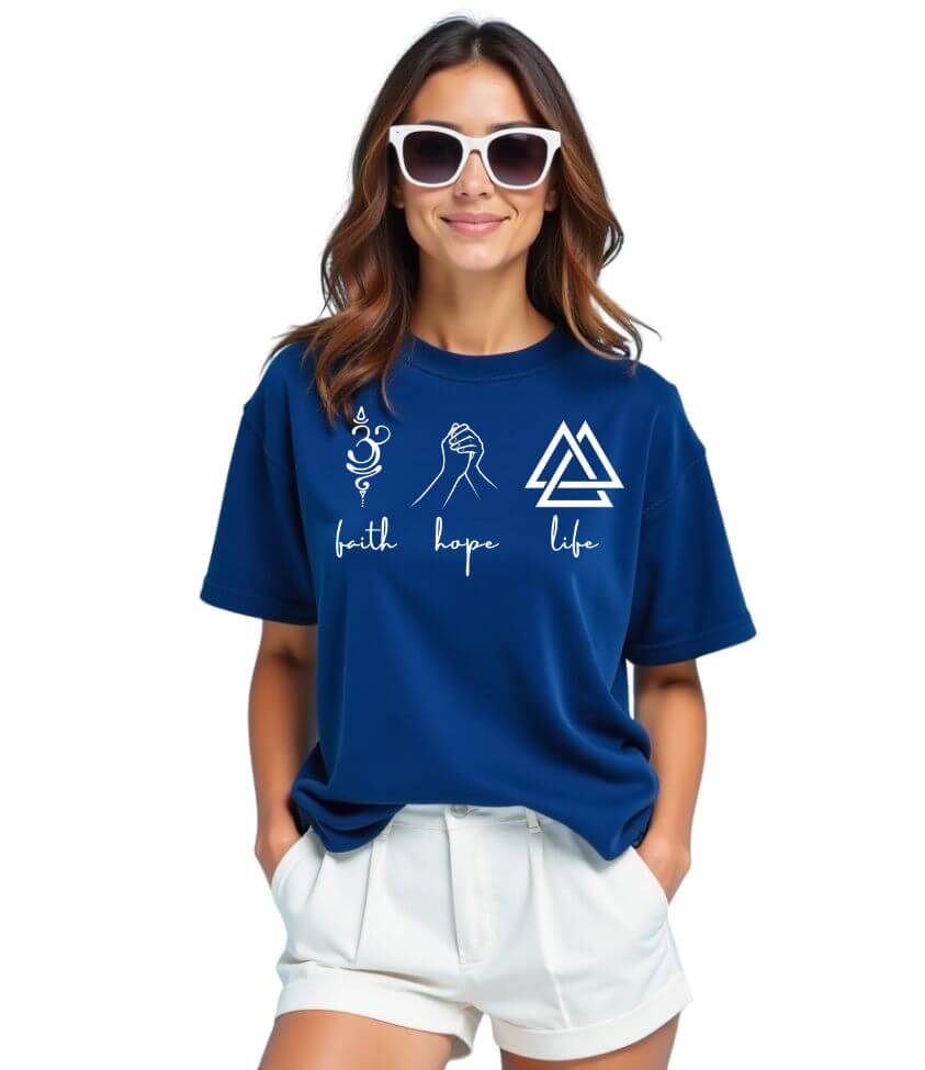 Faith hope life | oversized tee