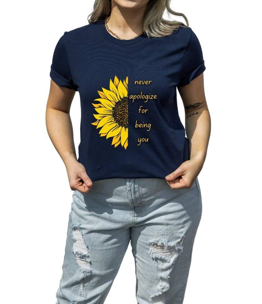 never apologize | tee for women