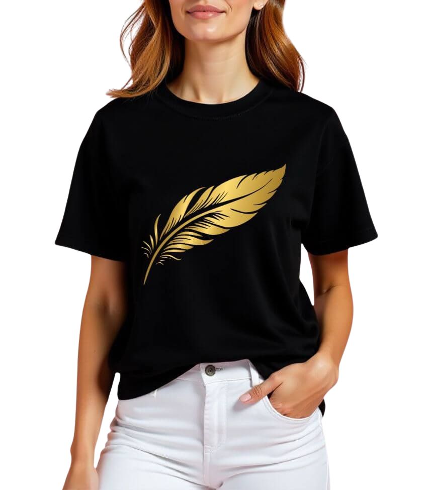 Beautiful feather | oversized T