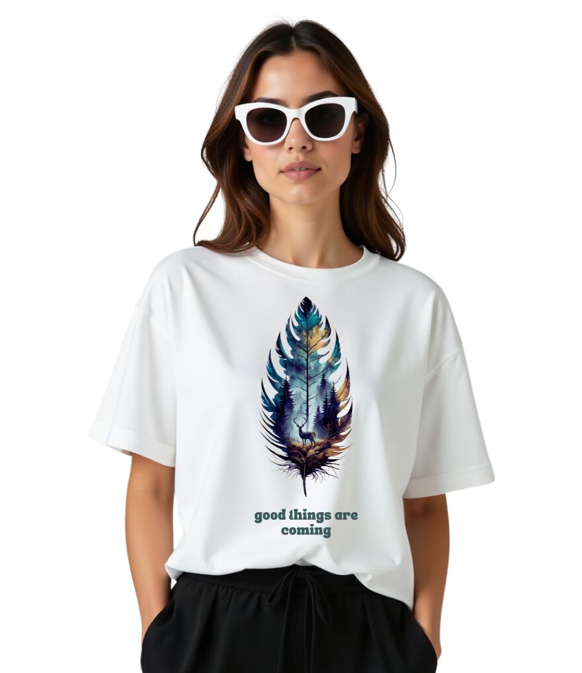 beautiful forest leaf | oversized T