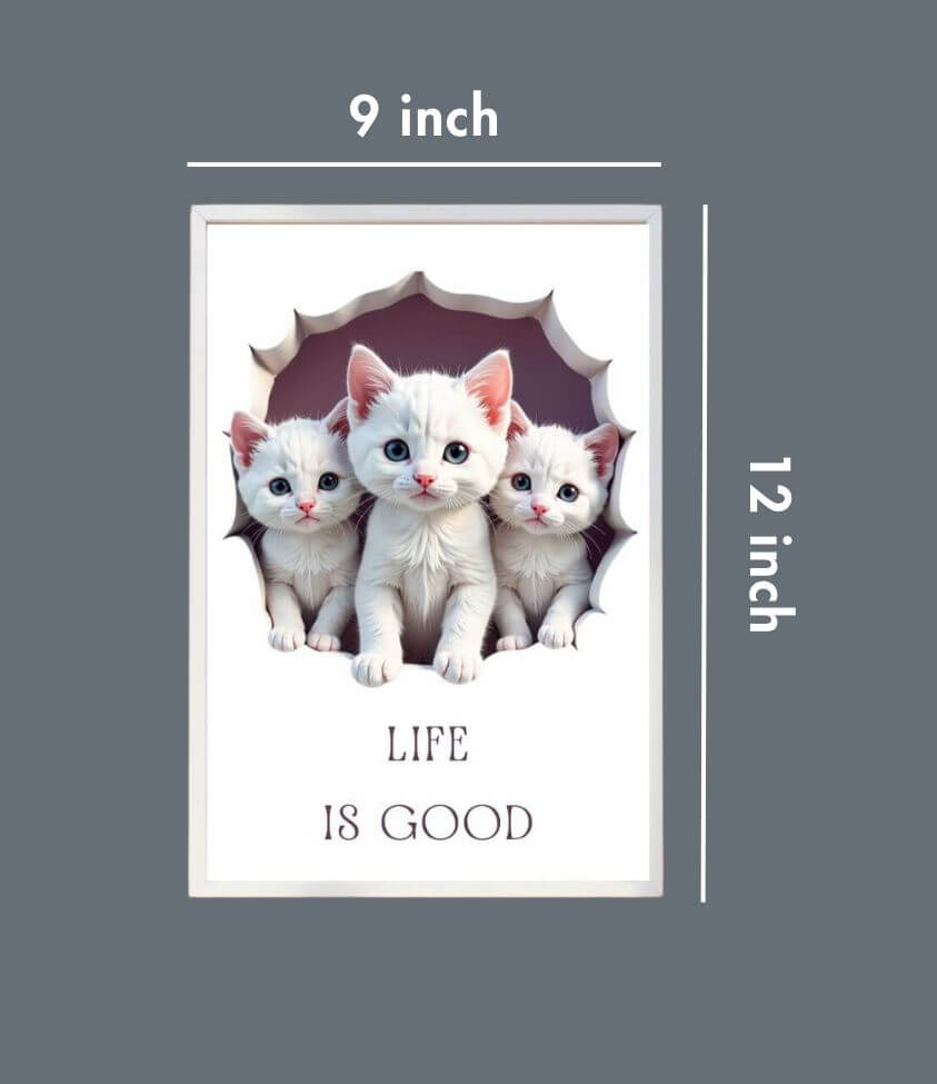 3D | kittens | art frame