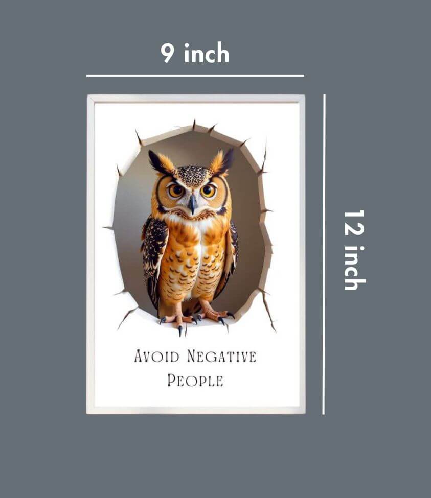 3D | owl | art frame