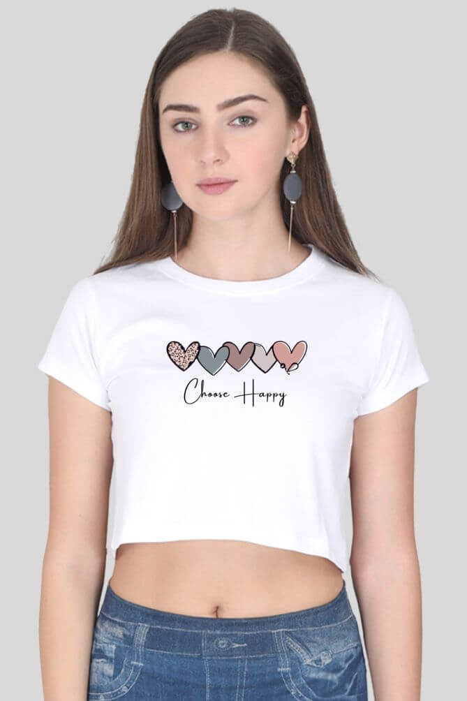 choose happy | crop top