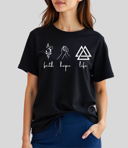 Faith hope life | oversized tee