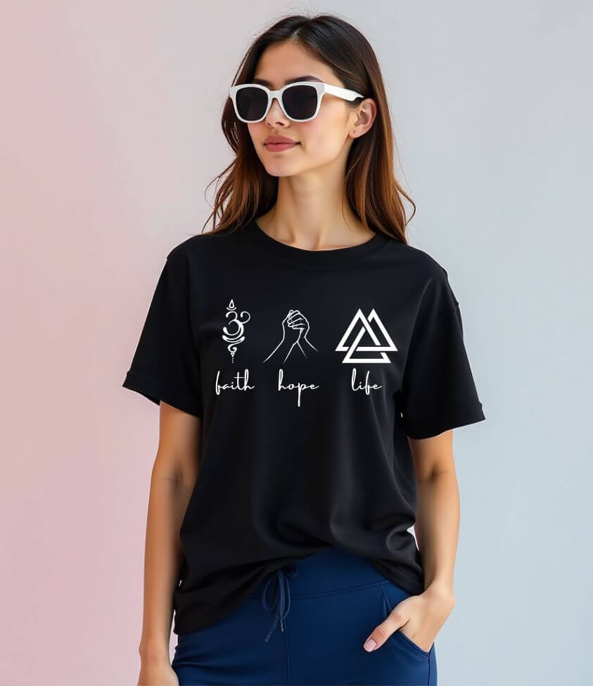 Faith hope life | oversized tee