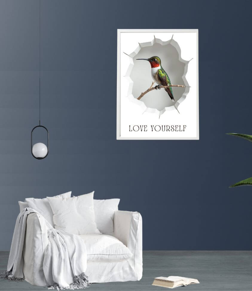 3D | hummingbird | art frame
