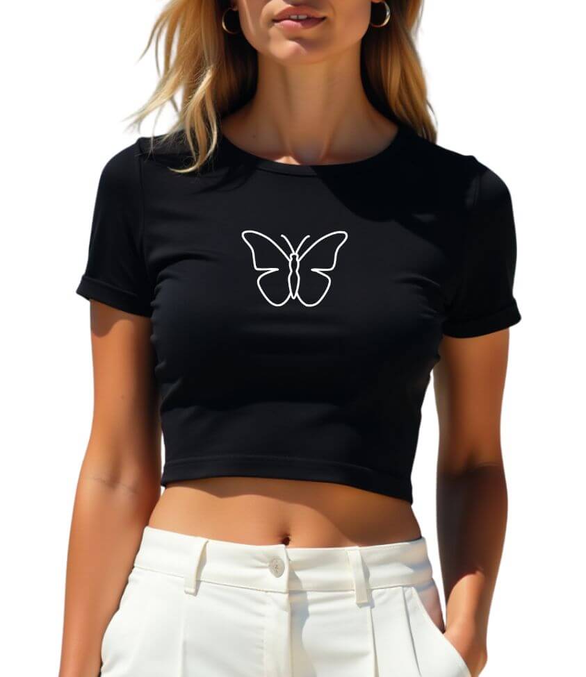 cute butterfly | crop top