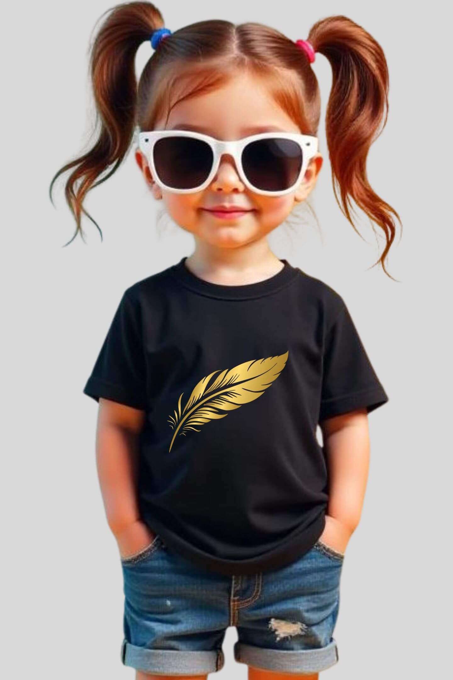 cute feather | tee | girls
