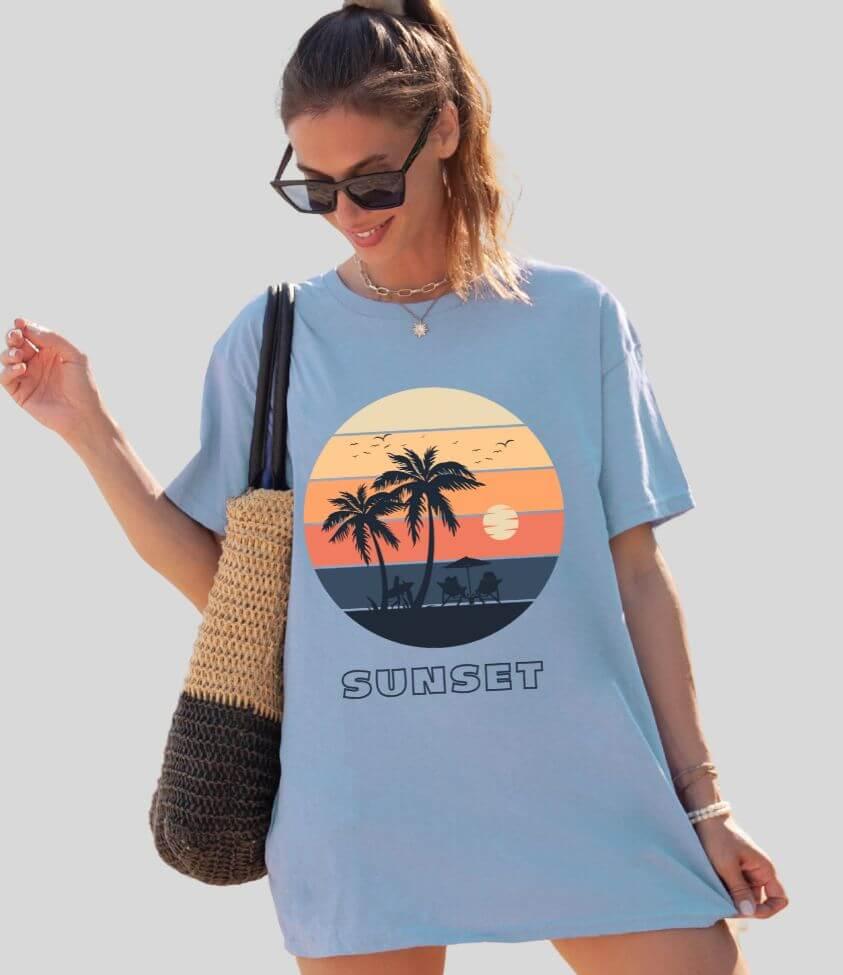 sunset tee