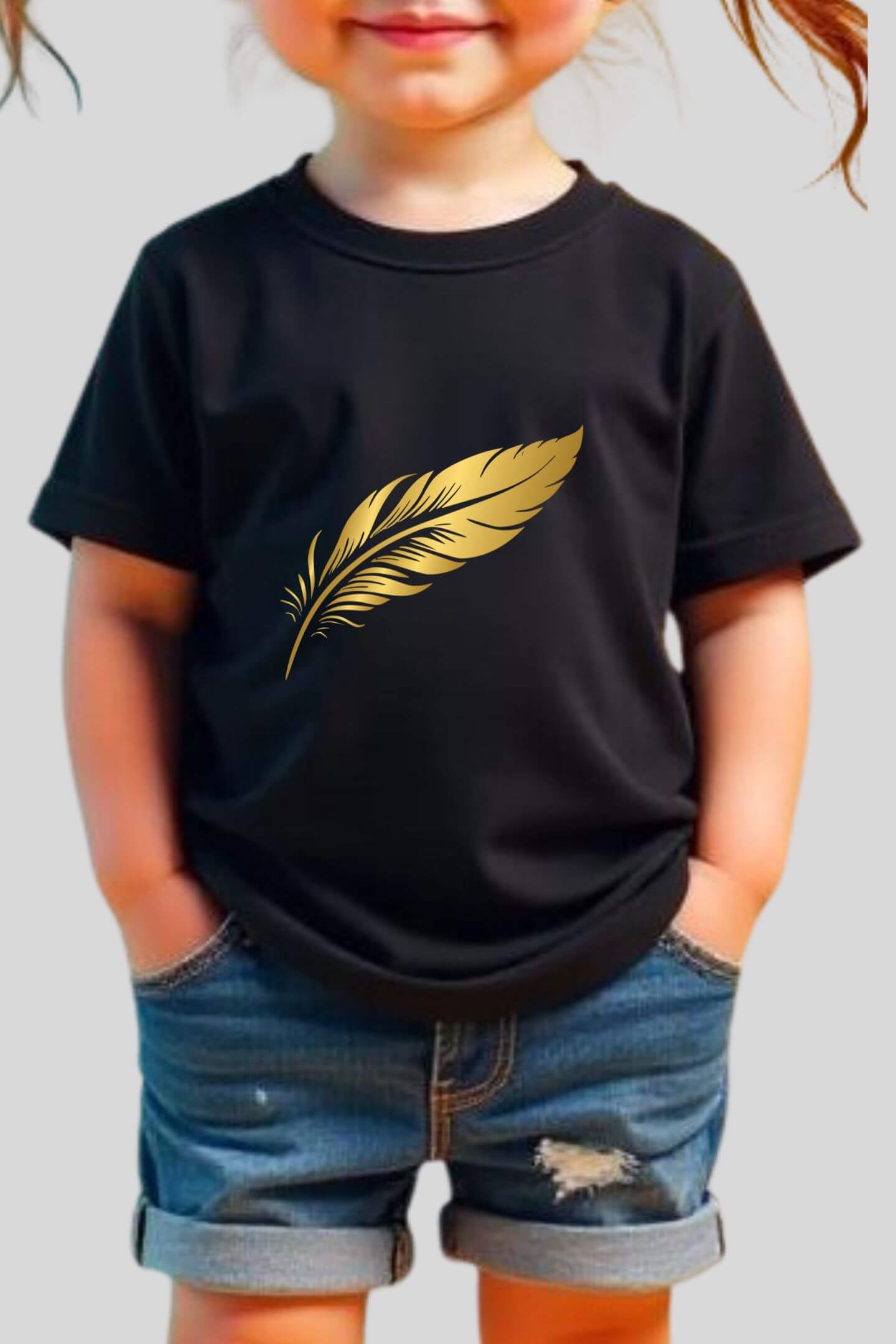 cute feather | tee | girls