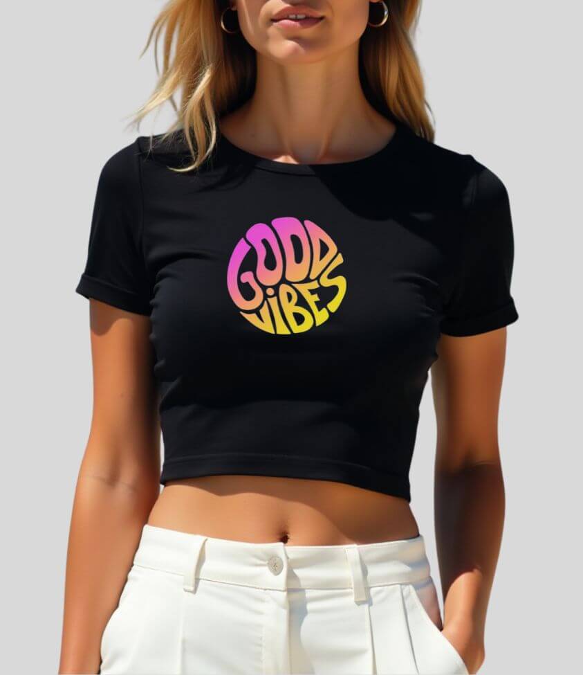 good vibes | crop top