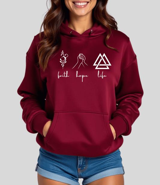 faith hope life | hoodie