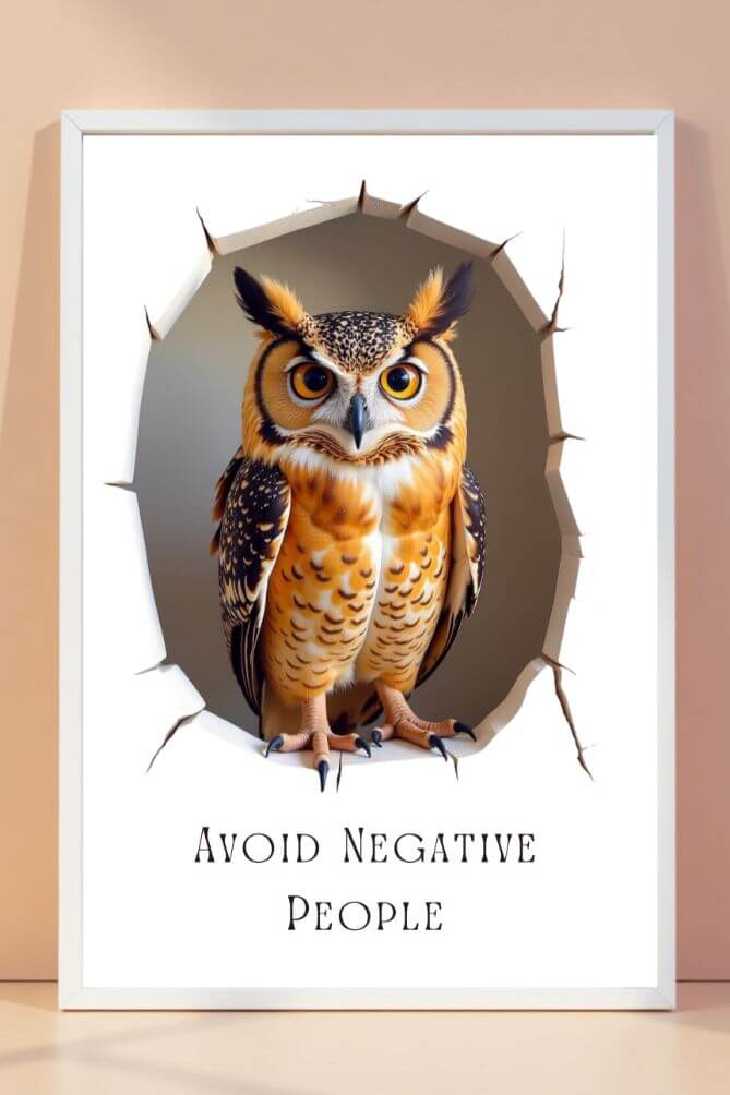 3D | owl | art frame