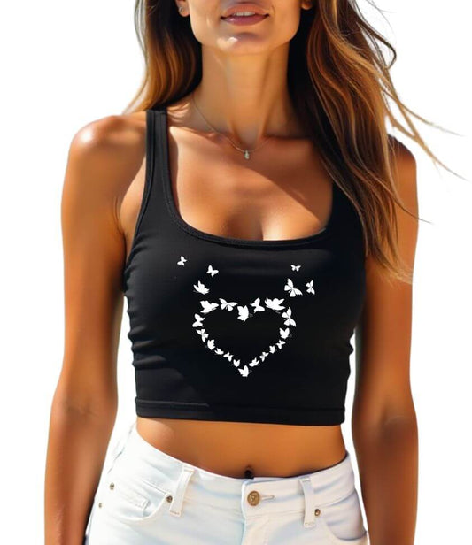 cute butterflies | crop top