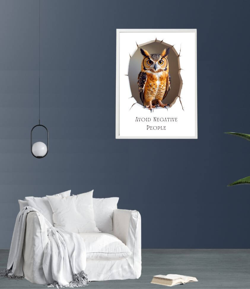 3D | owl | art frame