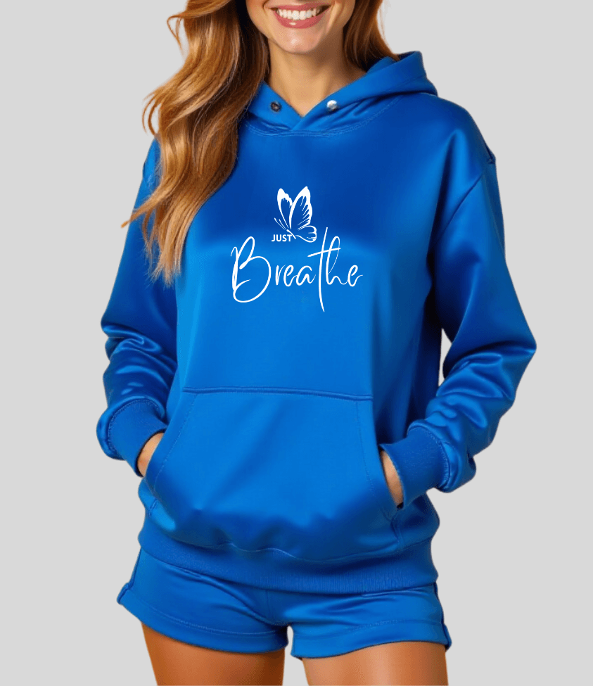 just breathe hoodie