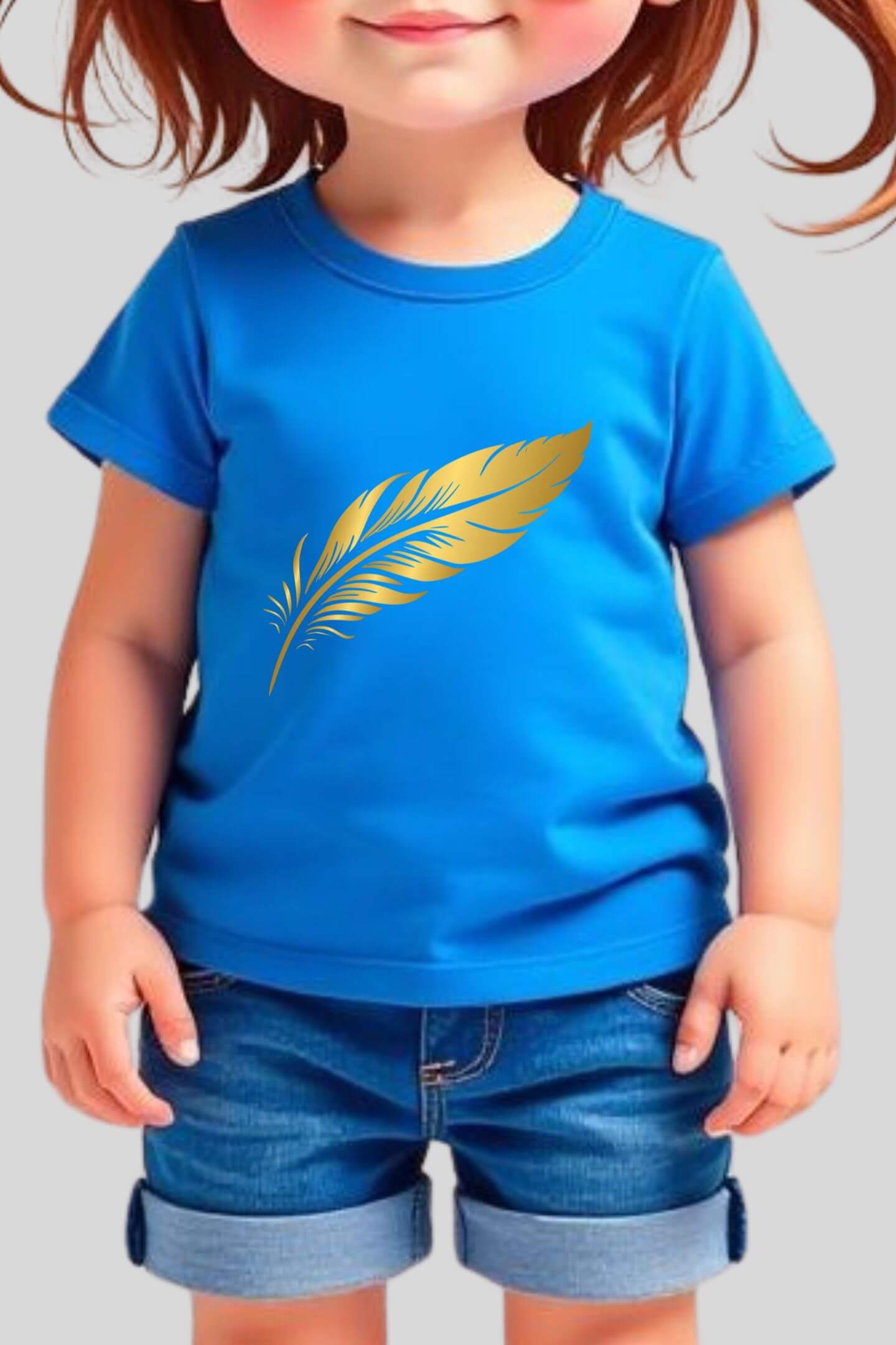 cute feather | tee | girls