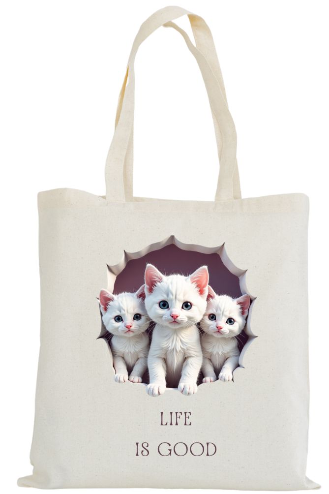 Stylish tote bag | 3D | kittens
