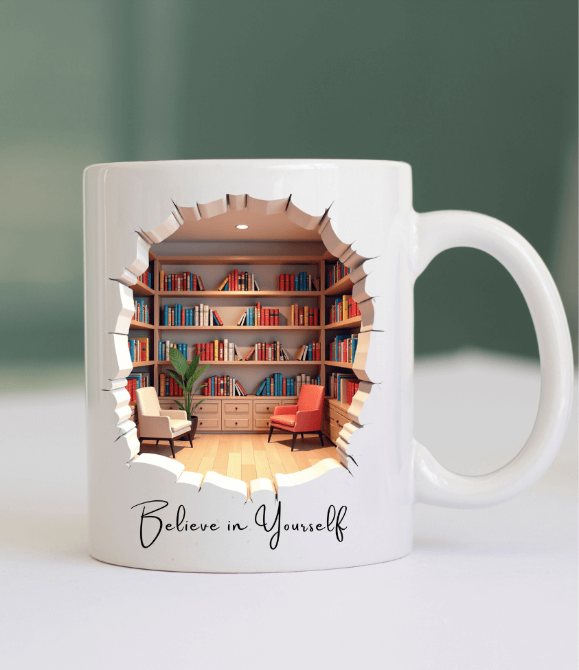 3D | coffee mug | believe in yourself