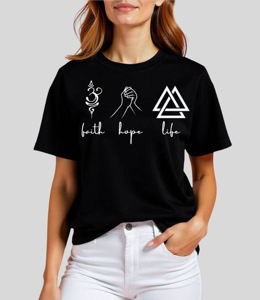 Faith hope life | oversized tee