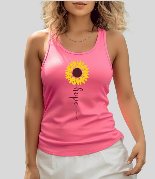 stylish tank top | hope | pink
