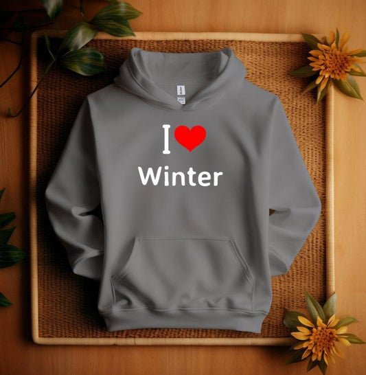 I Love Winter Hoodie Unisex Sweatshirt - sunny buttons